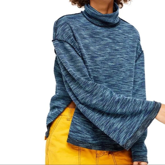 Free People We The Free Sunny Days Cotton Turtleneck Top - Picture 1 of 10